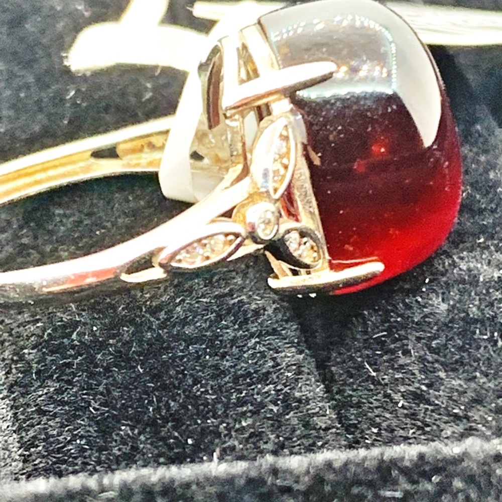Big Carat Ruby Gemstone Ring Adjustable Size - image 3